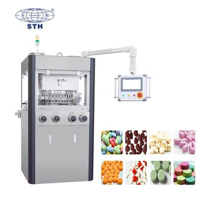 25mm Tablet Automatic Rotary Tablet Press Machine with 100kN Pressure and 40r/min Turret Speed المزود