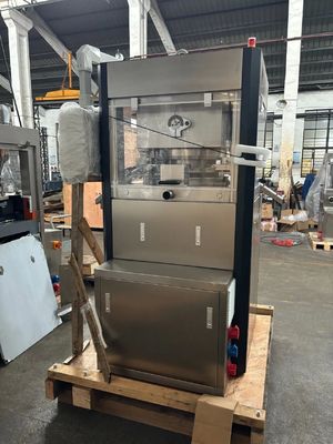 25mm Tablet Automatic Rotary Tablet Press Machine with 100kN Pressure and 40r/min Turret Speed المزود