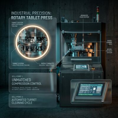 Speed Tablet Press Machine GZPK-45/55 Automatic Tablet Weight Control High-Speed Rotary Press D B Tooling المزود